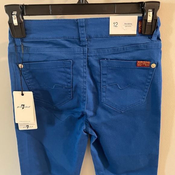 Girls 7 for all mankind royal blue jeans - Picture 1 of 7